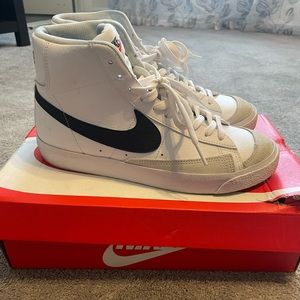 White Nike Blazers